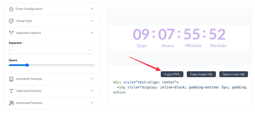 Customizing a countdown timer in Countdown Builder for Klaviyo email marketing