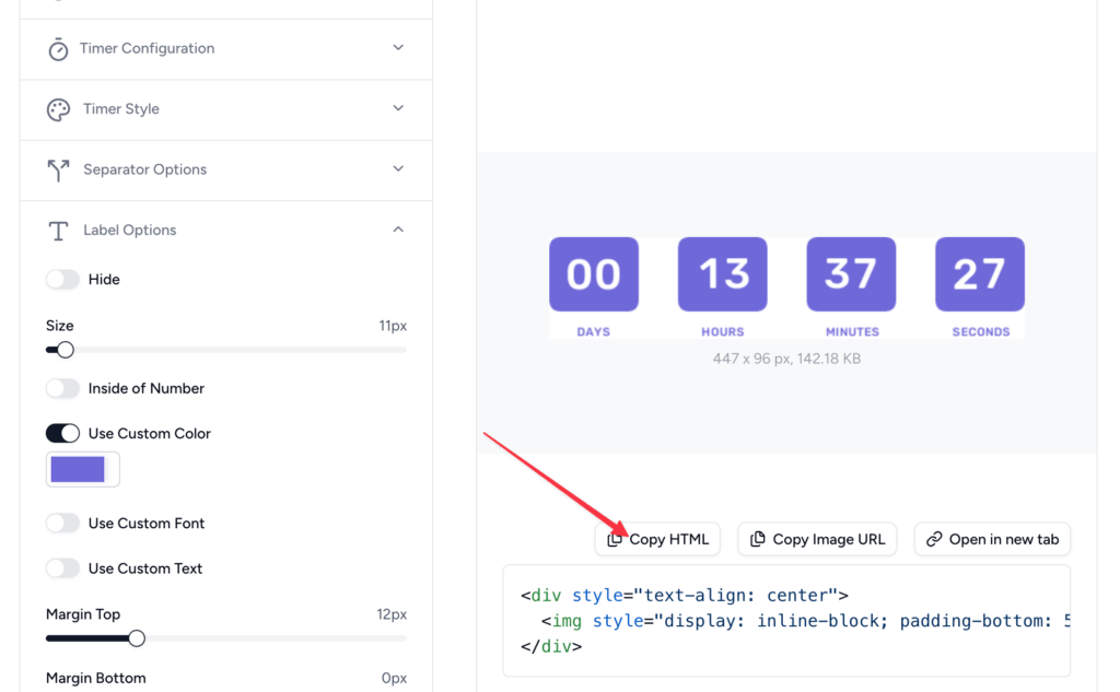 timer in mailjet timer