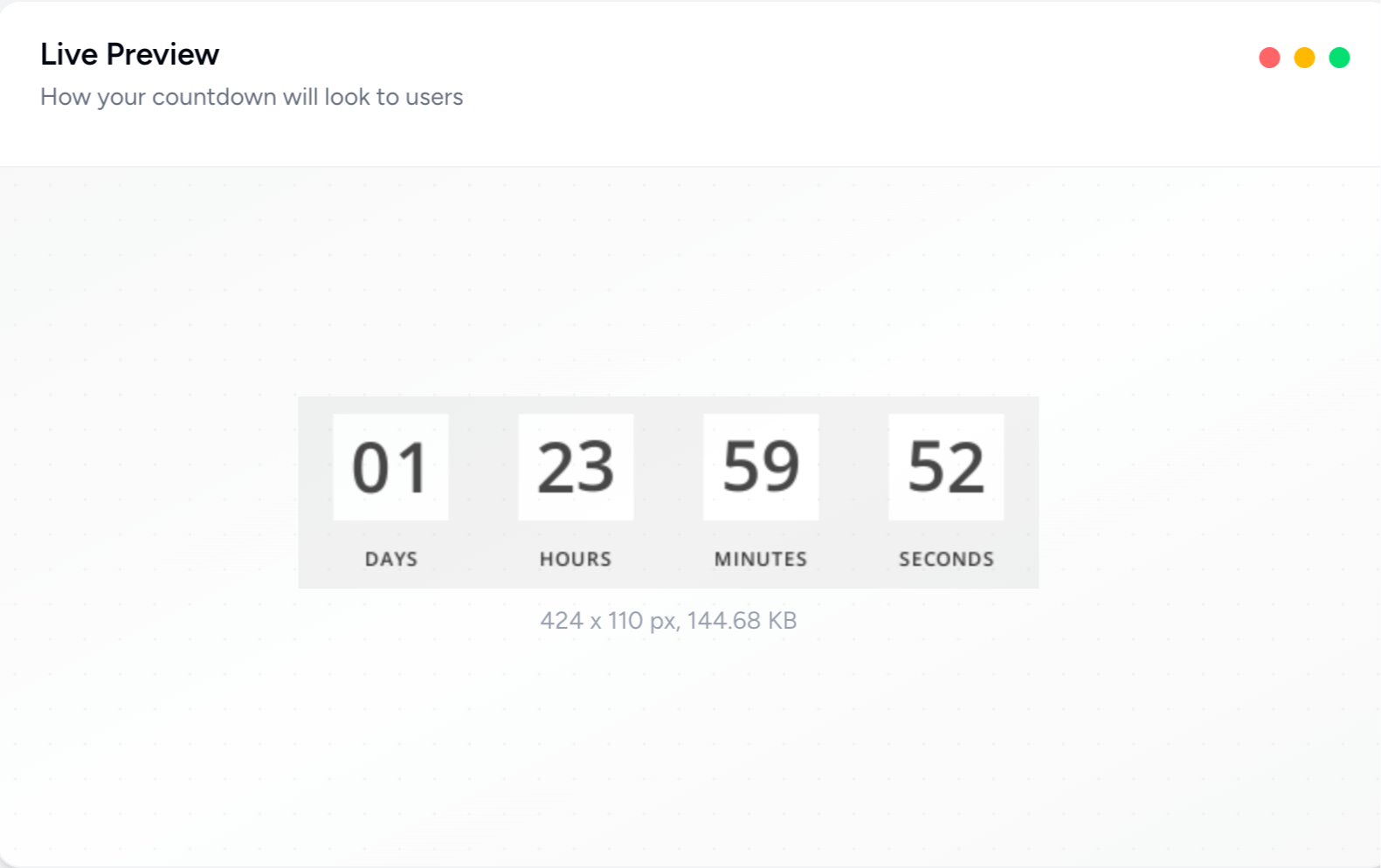 Design and customize evergreen timer