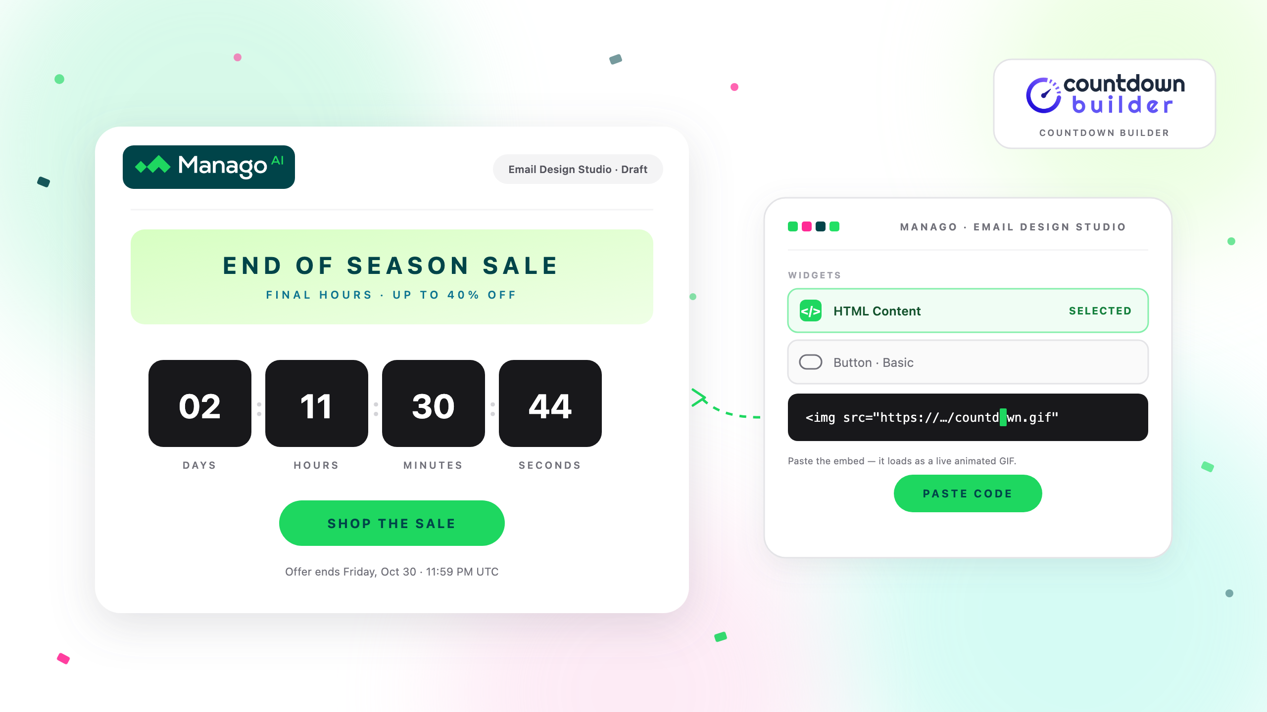 How to Add a Countdown Timer to a Manago AI Email