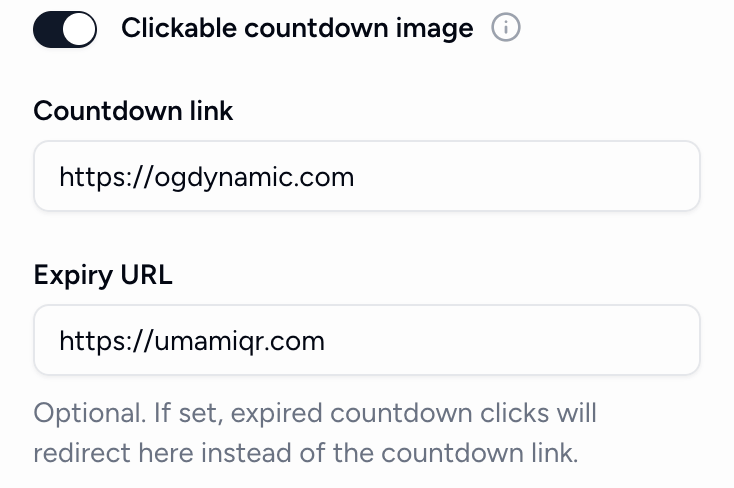 Clickable Countdown Image