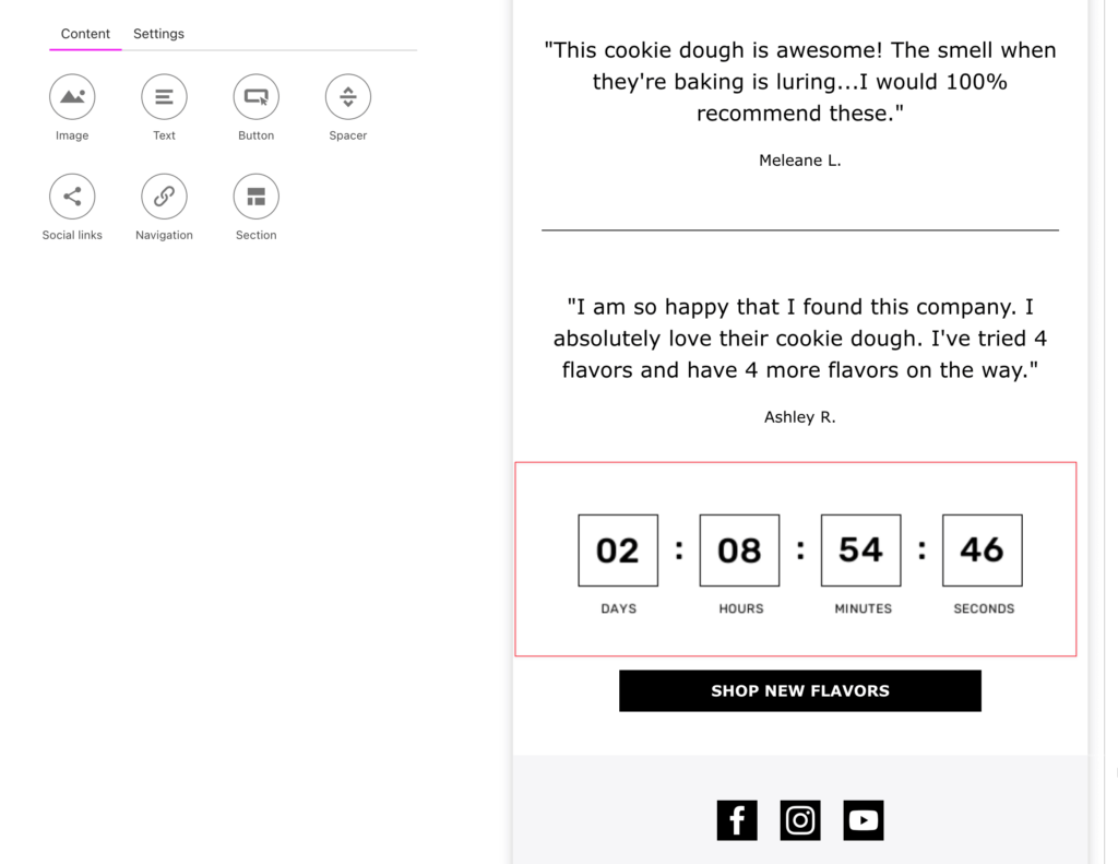 drip countdown timer preview